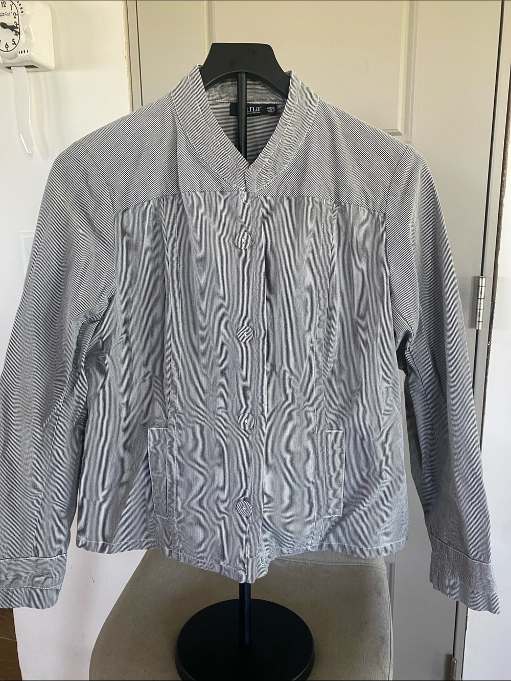 a.n.a Light Gray Casual Button Jacket